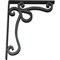 Ekena Millwork Orleans Wrought Iron Bracket, (Triple center brace), Powder Coated Black 2"W x 12"D x 15"H BKTM02X12X15TOL - alternate 2